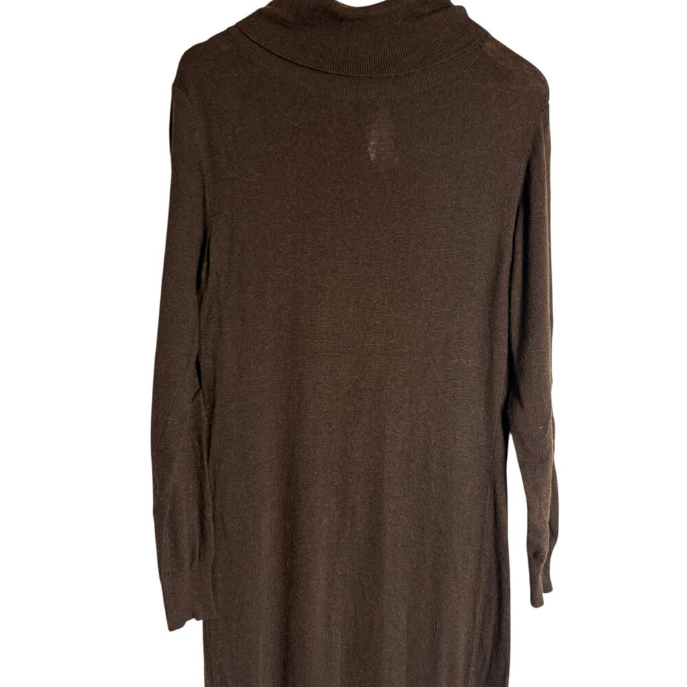 Pietro Brunelli Milano Brown La Salle Wool Blend Turtleneck Sweater Maxi Dress S - Picture 8 of 15